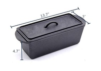 Moule à pain rectangulaire Geovein, rôtissoire à pain, plat à pain en fonte avec couvercle