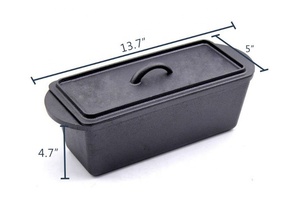 Molde para <span class=keywords><strong>Pan</strong></span> Geovein, Rectangular, para Hornear <span class=keywords><strong>Pan</strong></span>, Olla para Hornear <span class=keywords><strong>Pan</strong></span> de Hierro Fundido con Tapa - Product Image 5