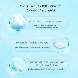 คอนแทคเลนส์ใสกันรังสียูวี Mill Creek สำหรับใช้ทุกวัน พร้อมค่าสายตา สั่งซื้อจำนวนมาก เลนส์นุ่ม ระบายอากาศได้ดี สำหรับแก้ไขสายตา - Product Image 6