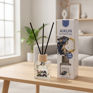 Aikun Wholesale Square Glass Mini <b>Reed</b> <b>Diffuser</b> Natural <b>Reed</b> Stick Long Lasting Home Decor Gift Aroma <b>Diffuser</b> for Home Bathroom - Product Image 1