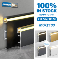 Rodapié LED Moderno Impermeable para Hotel, Perfil de Aluminio con Base de Aleación de Aluminio, Rodapié Luminoso LED