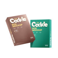 Boîte en carton pliable de qualité supérieure avec gaufrage et revêtement UV, logo personnalisé imprimé pour l'emballage de biscuits et de bonbons