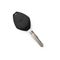 Coque de clé de voiture noire à 2 boutons, vierge, pour remplacement de clé intelligente, accessoire automobile, avec lame vierge, pour télécommande d'entrée sans clé