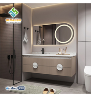 Ensemble de meubles de salle de bain OEM moderne 2025, table complète, bureau, armoire, panneau, miroir, lavabo, robinet pour chambre à coucher, hôpital, atelier, appartement