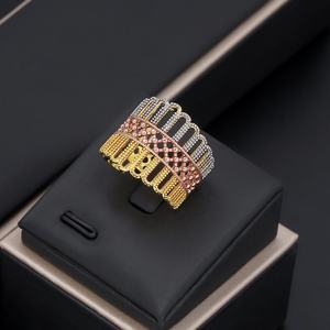 Jxx New Design <b>Gold</b>-Plated Classic Style Brass Finger <b>Ring</b> Women's Wedding Band - Product Image 3