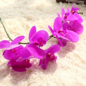 Orchidées en plastique <span class=keywords><strong>de</strong></span> 92 cm en gros, Phalaenopsis artificielle blanche en vrac, fleurs décoratives à tige en soie - Product Image 2