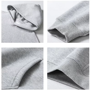 Wholesale Plain <b>Thick</b> Fleece Hoodie Men 6741 Custom Logo Streetwear Oversized Heavyweight Hooded Unisex Sweatshirt Clothing - Product Image 4