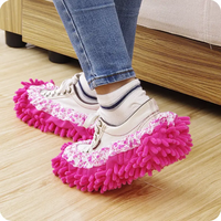 Nouveau design microfibre nettoyage maison vadrouille pantoufles outils de nettoyage de sol chaussettes poussière vadrouille pantoufle couvre-chaussures