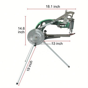 Máquina de coser manual de cuero, máquina de reparar zapatos, máquina de coser con doble hilo de algodón y nailon - Product Image 2