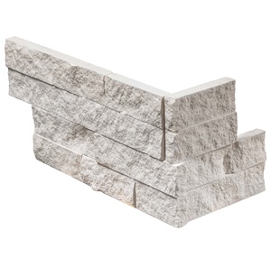 100% Natural Marble White Split Face Ledger Panel <b>Wall</b> <b>Fireplace</b> Decorative Home Decor Luxury Design Customized Size Durable - Product Image 2