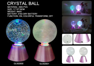 क्रिस्टल बॉल चमकदार अलंकारिक वातावरण usb चार्जिंग अनुक्रमों सजावटी उपहार प्रकाश रात प्रकाश - Product Image 6