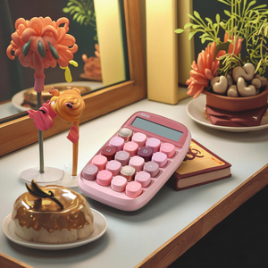 Máy tính để bàn JN-660 bán buôn, văn phòng phẩm, hai nguồn điện, màu vàng hồng, màn hình 10 chữ số, chất lượng cao - Product Image 5