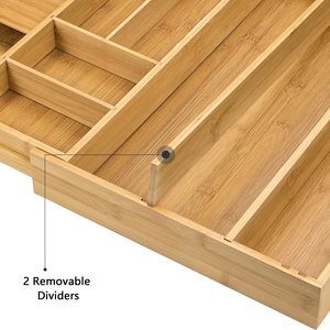 Tre cao cấp Nhà bếp ngăn kéo tổ chủ-mở rộng Bạc <span class=keywords><strong>Organizer</strong></span> với nhỏ gọn dao kéo cho đồ dùng Flatware - Product Image 6