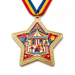 Venta Directa de Fábrica, Medalla de Carnaval Milagrosa Personalizada con Logotipo de Corredor, Acabado en Oro Esmaltado Metálico Barato - Product Image 4