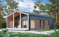 Maison préfabriquée en structure acier moderne sur mesure pour hôtels, entièrement meublée, maison modulaire de luxe avec installation facile, garantie 1 an