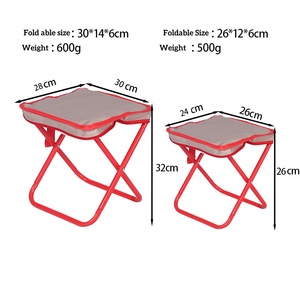 Sgabello Pieghevole da Esterno con Borsa per il Trasporto, Sedia Leggera Portatile per Campeggio, Escursionismo, Spiaggia, Picnic, Pesca, Seduta Pieghevole - Product Image 3
