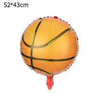 Ballons de football noir et blanc de 18 pouces, ballons en aluminium pour le rugby, le basketball, le baseball, accessoires de décoration sportive