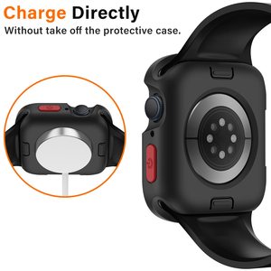Custodia robusta compatibile per <span class=keywords><strong>Apple</strong></span> <span class=keywords><strong>Watch</strong></span> Case serie 9 8 7 45mm serie <span class=keywords><strong>6</strong></span> SE 5 4 44mm Soft TPU antiurto per paraurti - Product Image 4