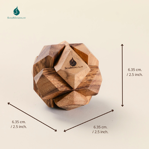 กาแลกติก : ตัวต่อไม้ทรงกลม 3 มิติ ขนาดกลาง 6.5 x 6.5 x 6.5 ซม. งานฝีมือไทย ผลิตโดยแบรนด์เซียมมานดาเลย์ - Product Image 4