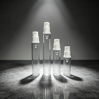 Lot de 4 flacons pompe sans air 5ml/10ml/15ml pour distributeur de lotion sous vide, conteneur cosmétique rechargeable, kit de voyage pour soins de la peau OEM