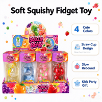 Jouet en caoutchouc souple Squeeze Bear, 12 pièces par boîte de présentation, doux, extensible, lumineux, anti-stress, unisexe, cadeaux pour enfants, cadeaux de fête