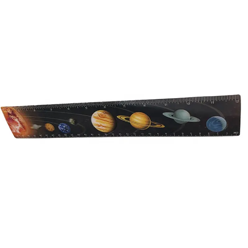 Factory sales hologram 3D ruler custom multi color and size for school office teaching ruler