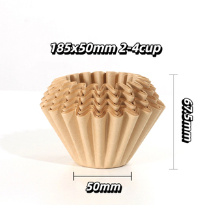 Unbleached 1-2 Cup Eco-Friendly Wave Paper <b>Coffee</b> Bowl-Shaped Basket <b>Tea</b> <b>Tools</b> Stocked Features for <b>Coffee</b> Maker Filter Paper - Product Image 3
