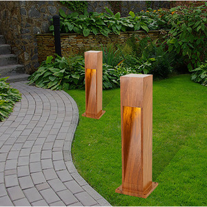 Lámpara Solar de Jardín con Aspecto de Madera, LED, para Exteriores, con Panel Solar Monocristalino, Independiente, Fácil de Instalar, 3 Años de Garantía - Product Image 3