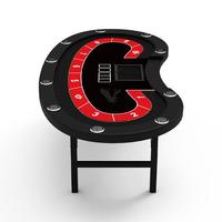 YH 94 pouces En Gros Jeu De Table De Poker Pliable Casino Tables Simple Pliage Table De Poker avec Porte-gobelets Distributeur Plateau pour Vente
