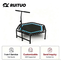 Mini trampoline pour la remise en forme en intérieur et en extérieur, matériau PVC, sûr, durable, résistant aux intempéries, équipement d'exercice pour enfants, garçons et filles