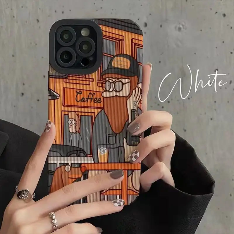 Ins Street casing ponsel lukisan kreatif, untuk iPhone 14 pro max, penutup belakang telepon untuk iphone 14 13 12 11