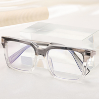 93397 Anti-lumière bleue carré lunettes cadre pour femmes hommes TR90 mode ordinateur lunettes optiques lunettes UV400 femme