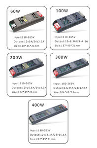 Pilote de bande lumineuse à <span class=keywords><strong>Led</strong></span> 110v <span class=keywords><strong>220v</strong></span> 200w 400w 60w <span class=keywords><strong>Transformateur</strong></span> de pixel d'armoire 100w non <span class=keywords><strong>Dimmable</strong></span> <span class=keywords><strong>12v</strong></span> 24v Alimentation <span class=keywords><strong>Led</strong></span> Driver - Product Image 2