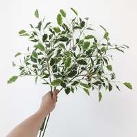 Plantes artificielles YL, verdure pour la maison et les mariages, feuillage de banian simulé en soie, feuilles de haricot naturelles, branches, arrangements végétaux