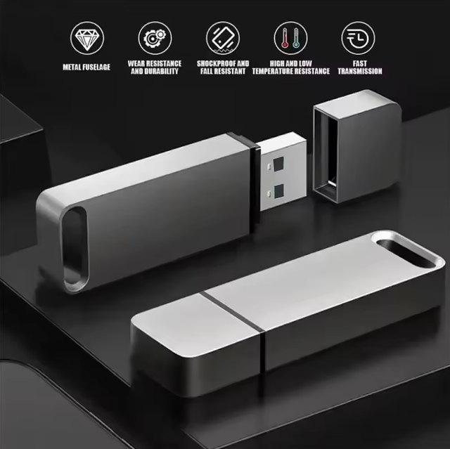 Metal Encrypted USB Flash Drive 64GB High Speed USB 3.0 Type-C Thumb Drive