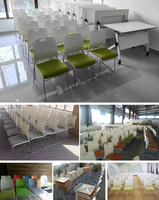 Chaise de réunion empilable ergonomique GUANGWEI au design moderne, prix d'usine, pour école, bibliothèque, étudiants, bureau à domicile