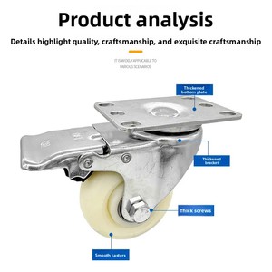 स्विस कैस्टर (2.5-5 इंच) पीपी सामग्री के साथ सार्वभौमिक औद्योगिक फ्लैटबेड हैंड ट्रक टूल कार्ट - Product Image 4