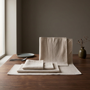 Ensemble de sets de table en coton faits à la main, luxe et confort, élégance au quotidien, modèle Inde HOME-5006, fabrication artisanale éthique, couture artisanale - Product Image 2