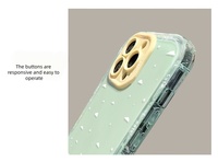 Coque de téléphone antichoc en TPU souple à motif nuage scintillant avec protection intégrale de l'objectif pour iPhone 17 Pro Max, 16, 15 Pro, 14 Pro, 13, 12 Pro Max