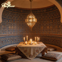 Usine d'éclairage de mosquées, lustre LED sur mesure de grande taille pour restaurant arabe, décoration du Ramadan