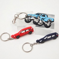 Porte-clés de voiture mini populaire, design personnalisé, logo de dessin animé, porte-clés de luxe en caoutchouc PVC 3D à vendre