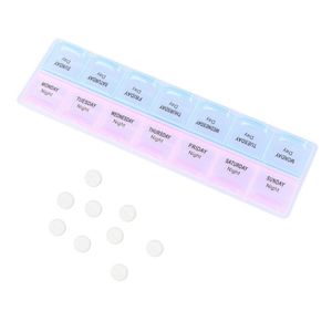 Vente en gros de boîtes à pilules pour 7 jours, boîte à pilules en plastique avec 14 compartiments - Product Image 3