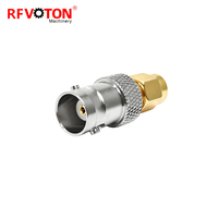Connecteur coaxial RF de haute qualité, adaptateur BNC femelle vers SMA mâle, 50 ohms, plaqué or