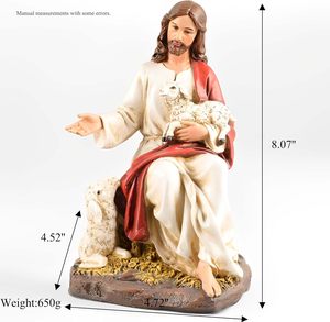 Productos en Stock Estatuas Cristianas de Resina de 8.07''H - Modelo Religioso Católico El Buen Pastor - Product Image 4