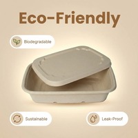 Lot de bols à soupe jetables compostables 350 ml, robustes, écologiques, biodégradables, sans BPA, micro-ondables, en bagasse, pour plats chauds