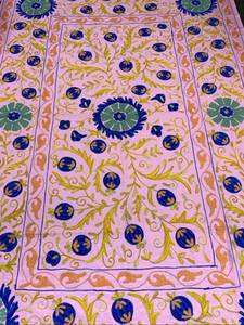 Handmade Uzbek Suzani <b>Throw</b> Wall Hanging Boho Home Decor Table <b>Cover</b> Ethnic <b>Bed</b> <b>Cover</b> Indian Luxury Blanket B2B Bulk Wholesale E - Product Image 3
