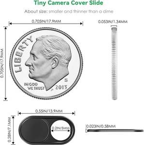 Cubierta protectora de <span class=keywords><strong>webcam</strong></span> para portátil ultrafina de metal de 0.023 pulgadas con logotipo personalizado - Product Image 4
