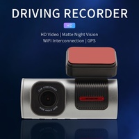 Perekam Mengemudi 1080P DVR Mobil Depan/Belakang WiFi GPS Kamera Ganda Layar Sentuh 3.2" MicroSD Penglihatan Malam Sudut 165 Derajat Cina