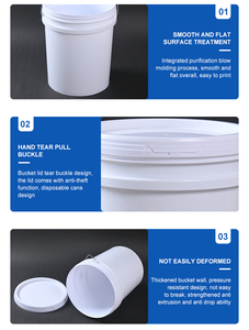 Seau en <span class=keywords><strong>plastique</strong></span> recyclable de qualité alimentaire 10L 15L 20L avec poignée, bidon d'huile lubrifiante scellé, conteneur de stockage en PP avec <span class=keywords><strong>couvercle</strong></span> – Offre Spéciale - Product Image 5
