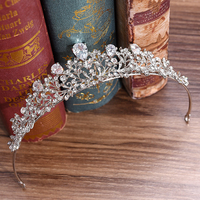 Haute qualité plaqué or mariée couronne cubique zircone diadème strass doux accessoire de cheveux pour accessoires de vêtements de mariage